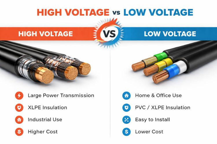 High Voltage vs Low Voltage Cables