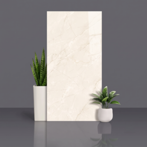 Spring tile in cream with fine tan veining