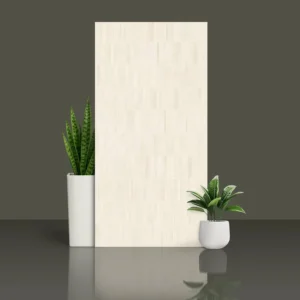 Terre Avorio stacked wall tile in soft ivory strips