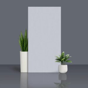 Cyan tile in pale blue grey punch matte