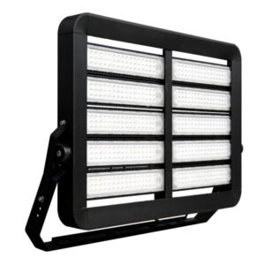 High-power LED floodlight with ten SMD modules in a die-cast aluminium frame and adjustable yoke